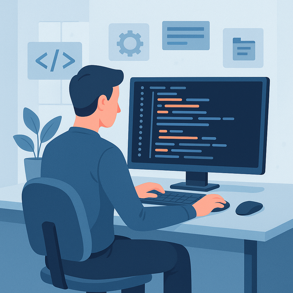 Developer Coding Illustration
